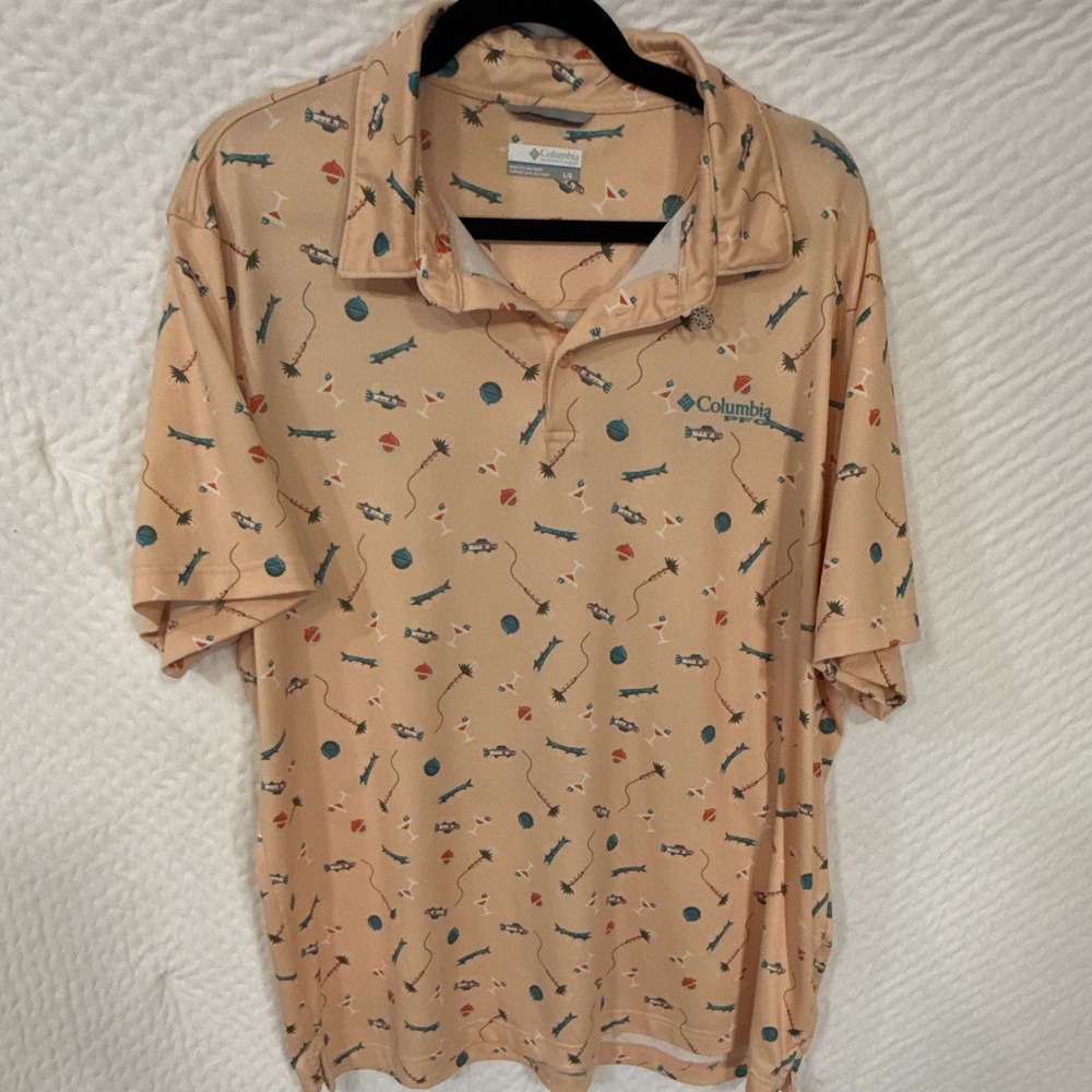 Men's Columbia Size Large PFG OMNI-Shade Polo Shirt